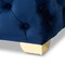 Baxton Studio Avara Blue Velvet Upholstered Gold Finished Tufted Bench Ottoman 154-9366 - alternate 6